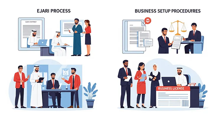 How does Ejari relate to business setup in Dubai?