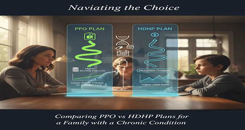 Navigating the Choice: Comparing PPO vs. HDHP Plans for a Family with a Chronic Condition